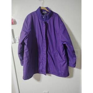 Vintage Cabin Creek Purple Teal Puffer Jacket Plaid Lined Women’s Size 2x